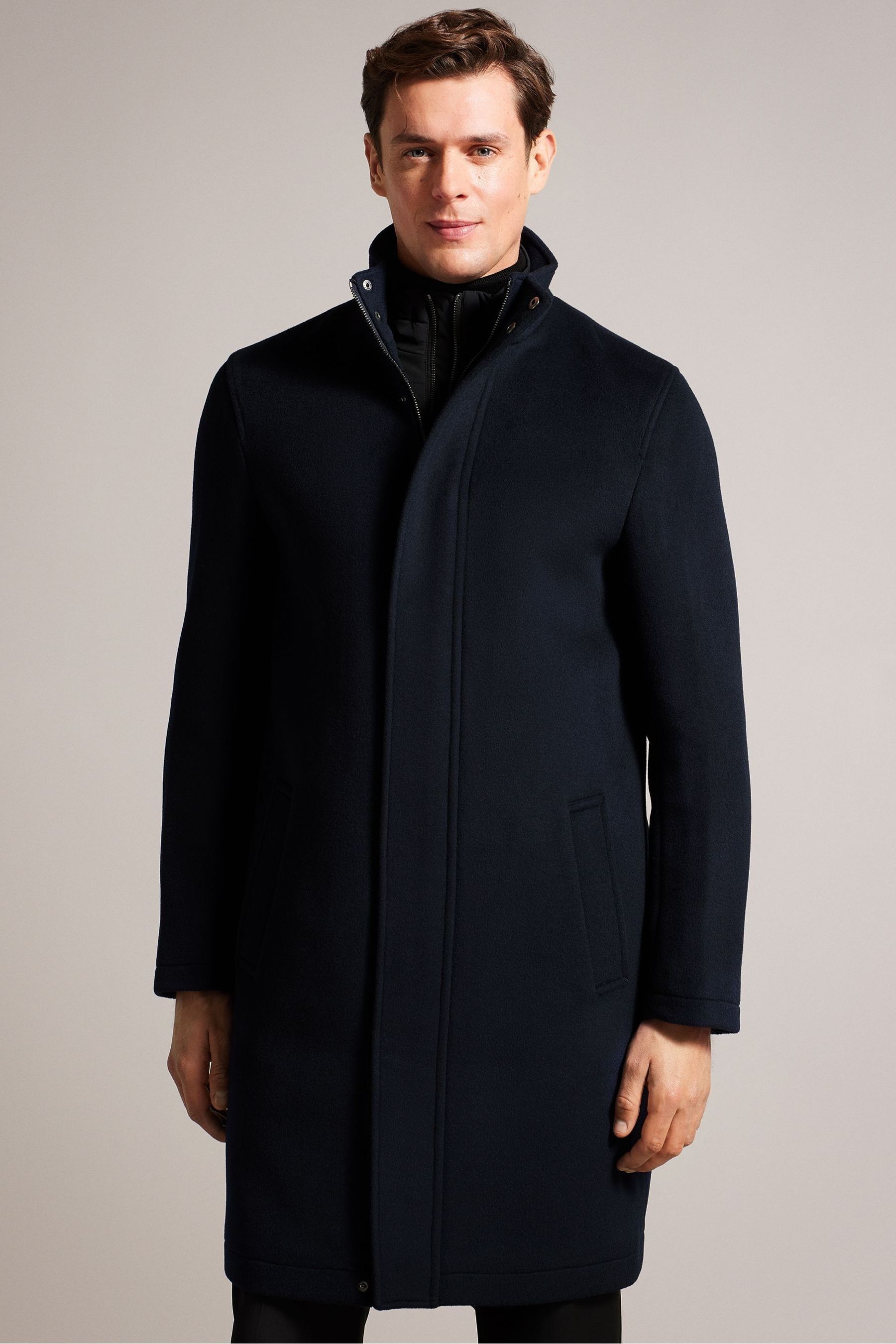 Ted baker blue wool coat 2025
