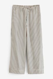 Black and White Textured Stripe Wide Leg Trousers - Image 5 of 6