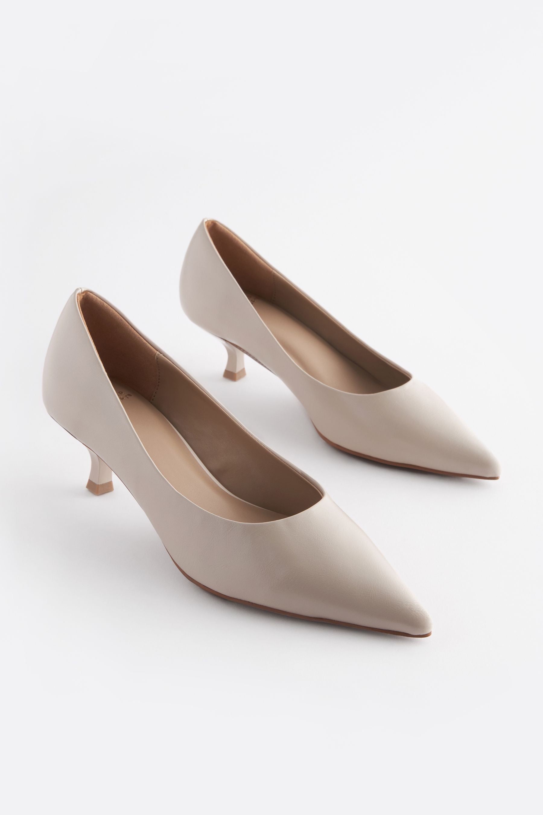 Buy Bone Extra Wide Fit Forever Comfort Kitten Heel Court Shoes from Next Canada