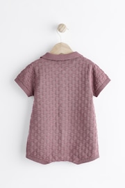 Mauve Purple Baby Knitted Romper (0mths-2yrs) - Image 2 of 6