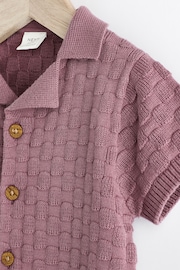 Mauve Purple Baby Knitted Romper (0mths-2yrs) - Image 3 of 6