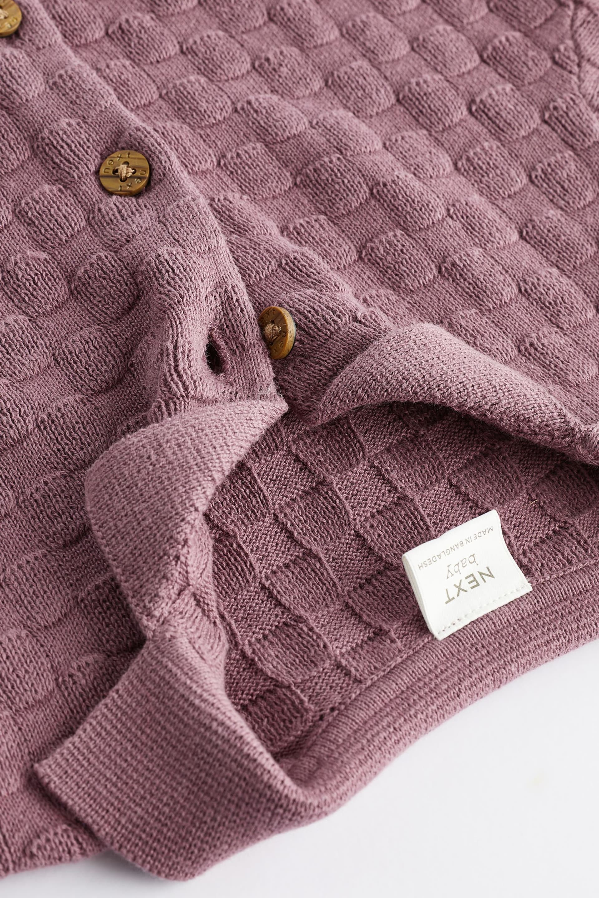Mauve Purple Baby Knitted Romper (0mths-2yrs) - Image 5 of 6