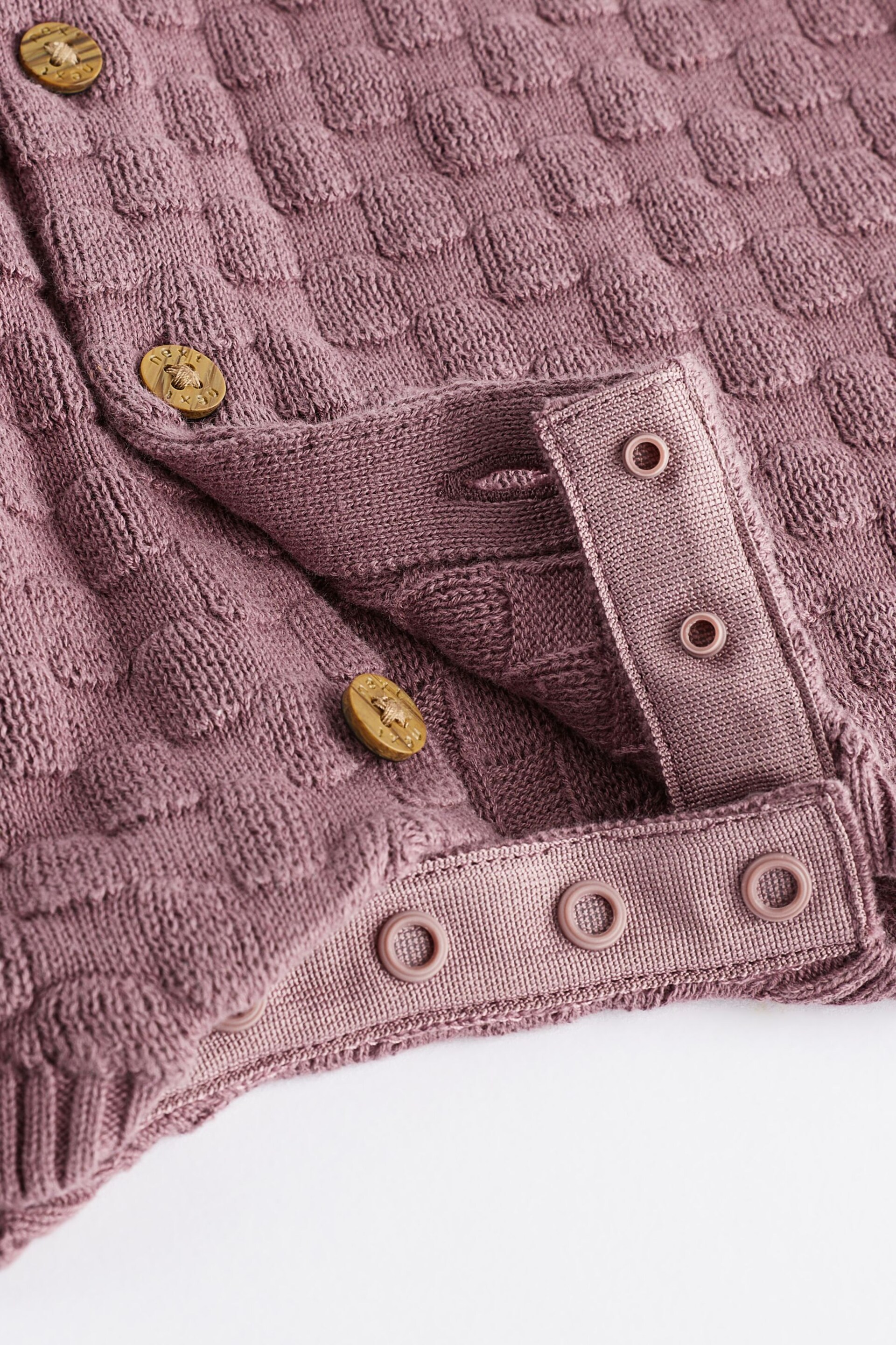 Mauve Purple Baby Knitted Romper (0mths-2yrs) - Image 6 of 6