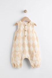 Neutral Harlequin Baby Woven Romper (0mths-2yrs) - Image 1 of 8