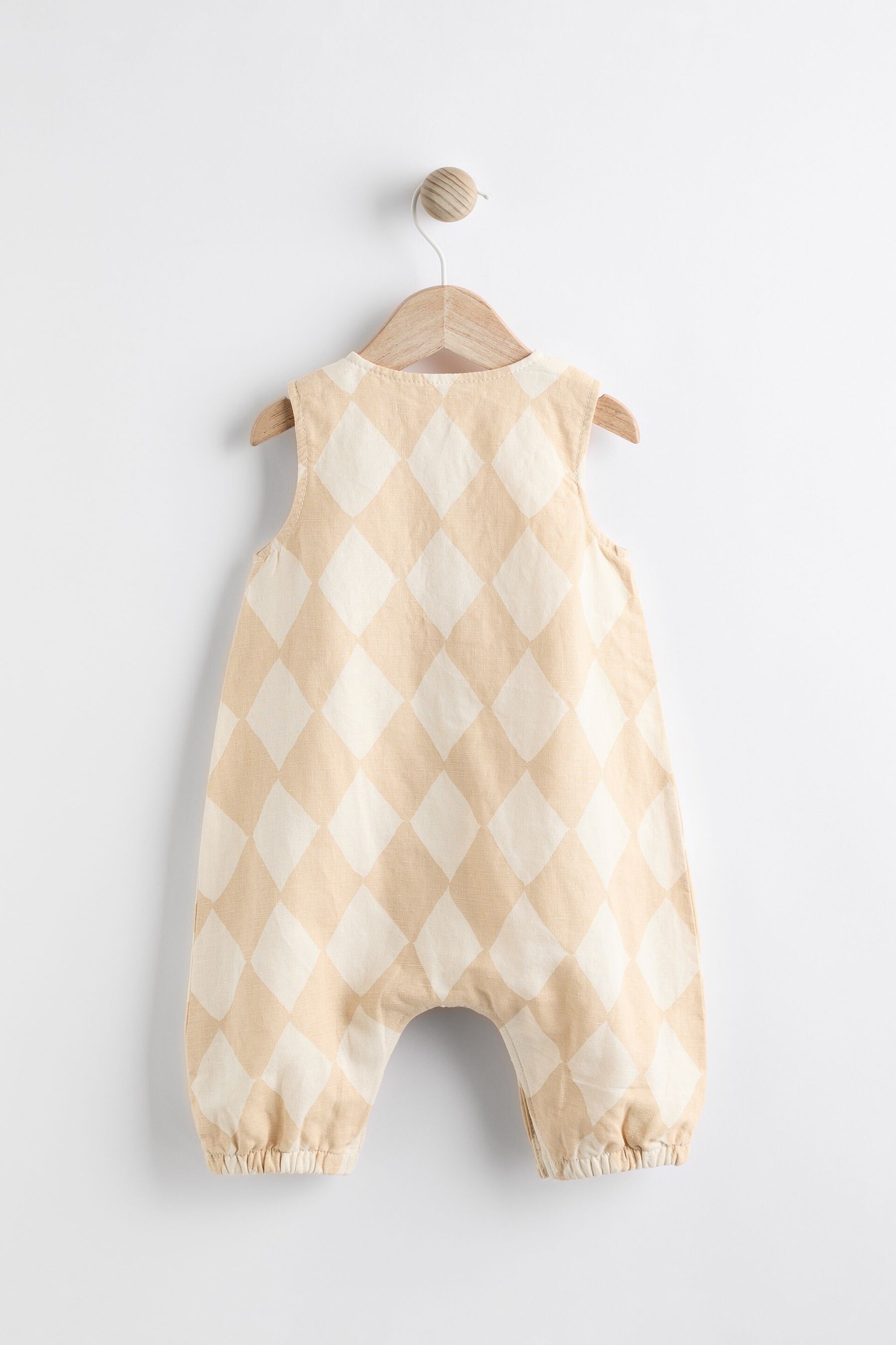 Neutral Harlequin Baby Woven Romper (0mths-2yrs) - Image 2 of 8