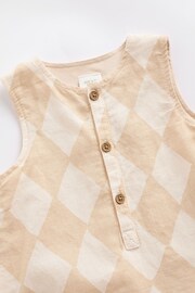 Neutral Harlequin Baby Woven Romper (0mths-2yrs) - Image 3 of 8