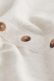 Natural Button Down Romper Playsuit With Linen - Image 6 of 6