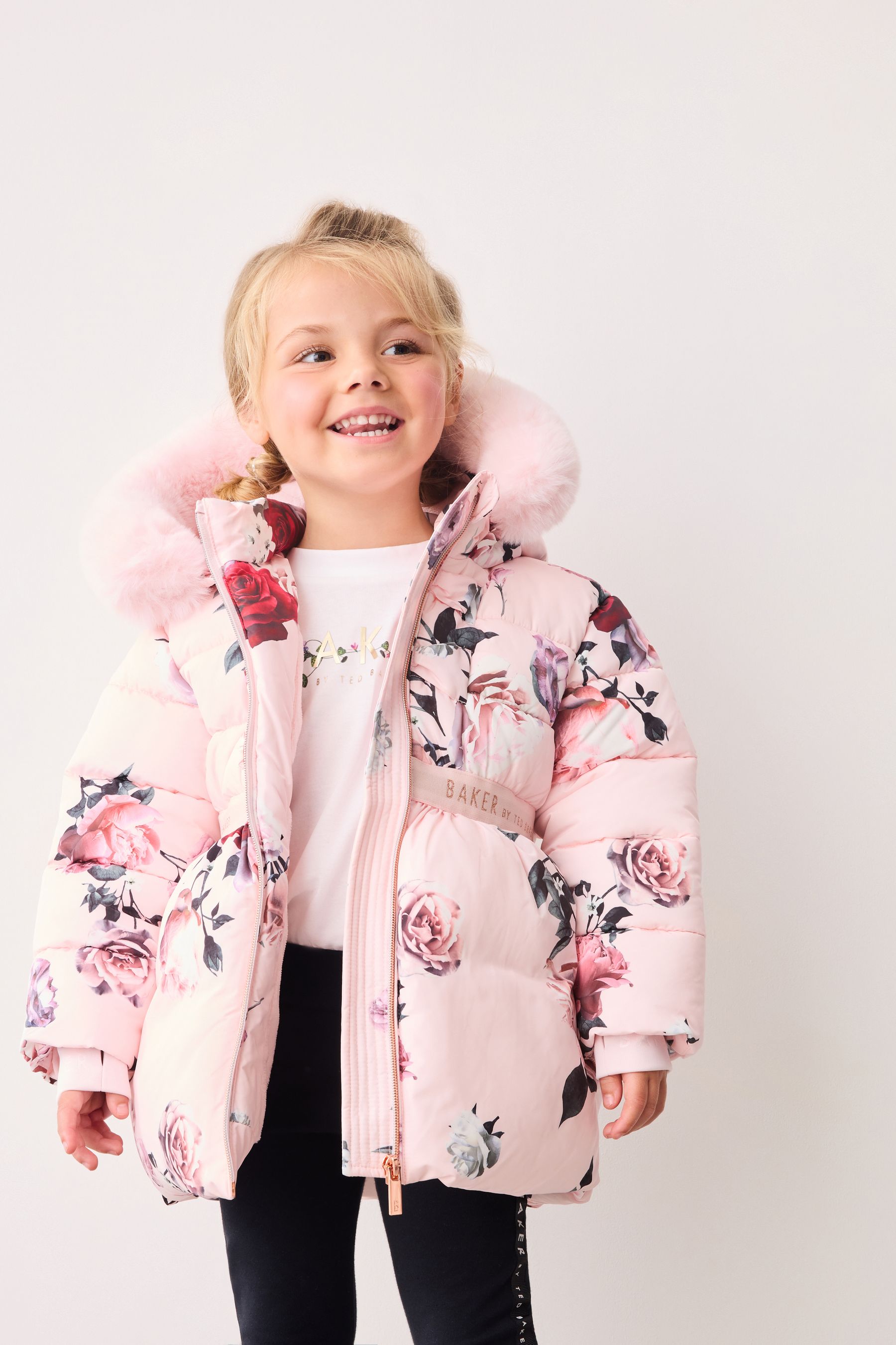 Buy Baker by Ted Baker Pink Floral Padded Coat from Next Luxembourg
