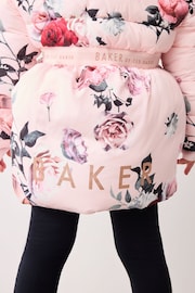 Baker by Ted Baker Pink Floral Padded Coat - Image 7 of 16