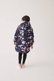 Baker by Ted Baker Navy Shower Resistant Printed Raincoat - Image 4 of 16