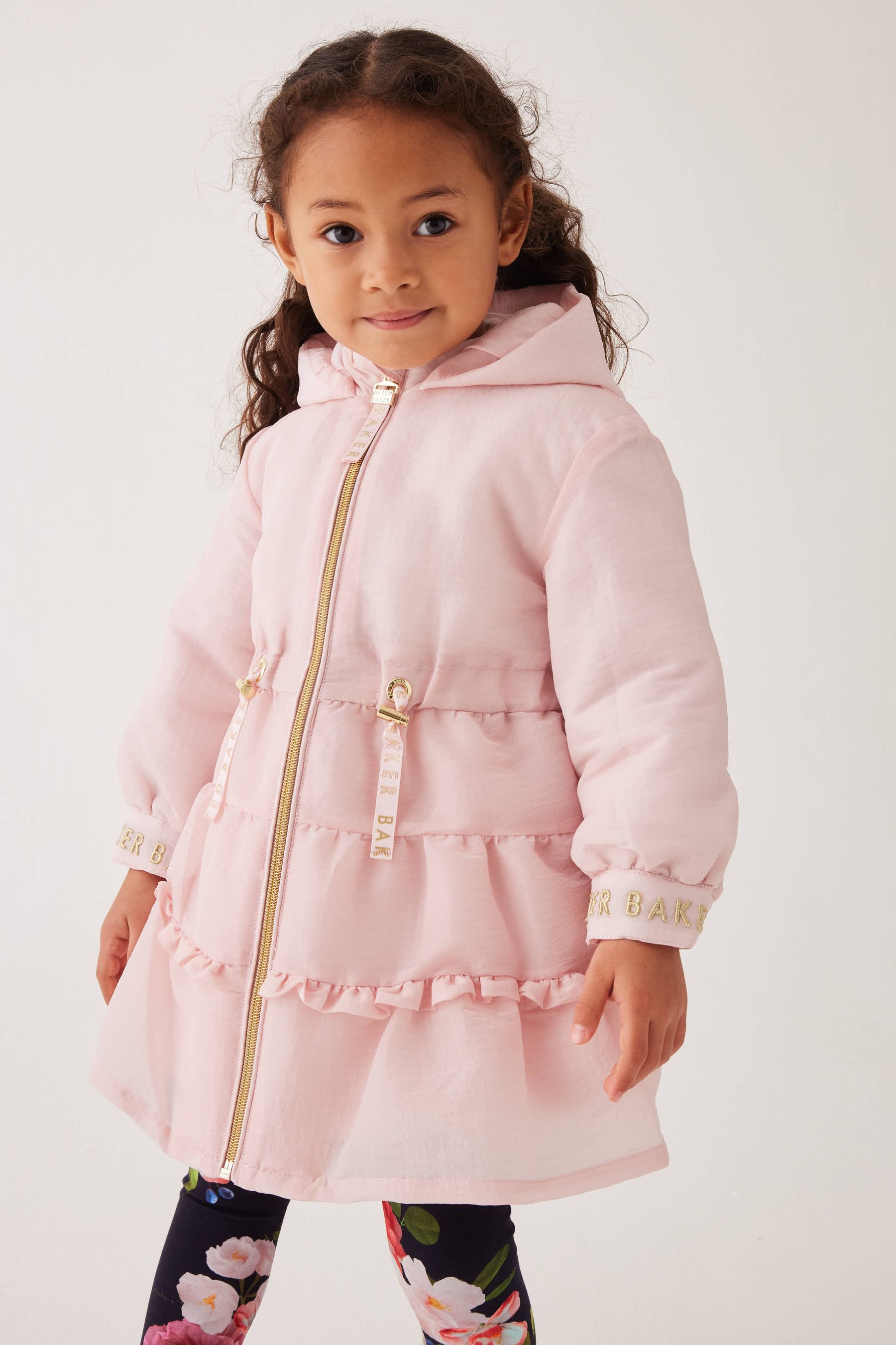 Buy Baker by Ted Baker Pink Shower Resistant Frill Coat from Next Luxembourg