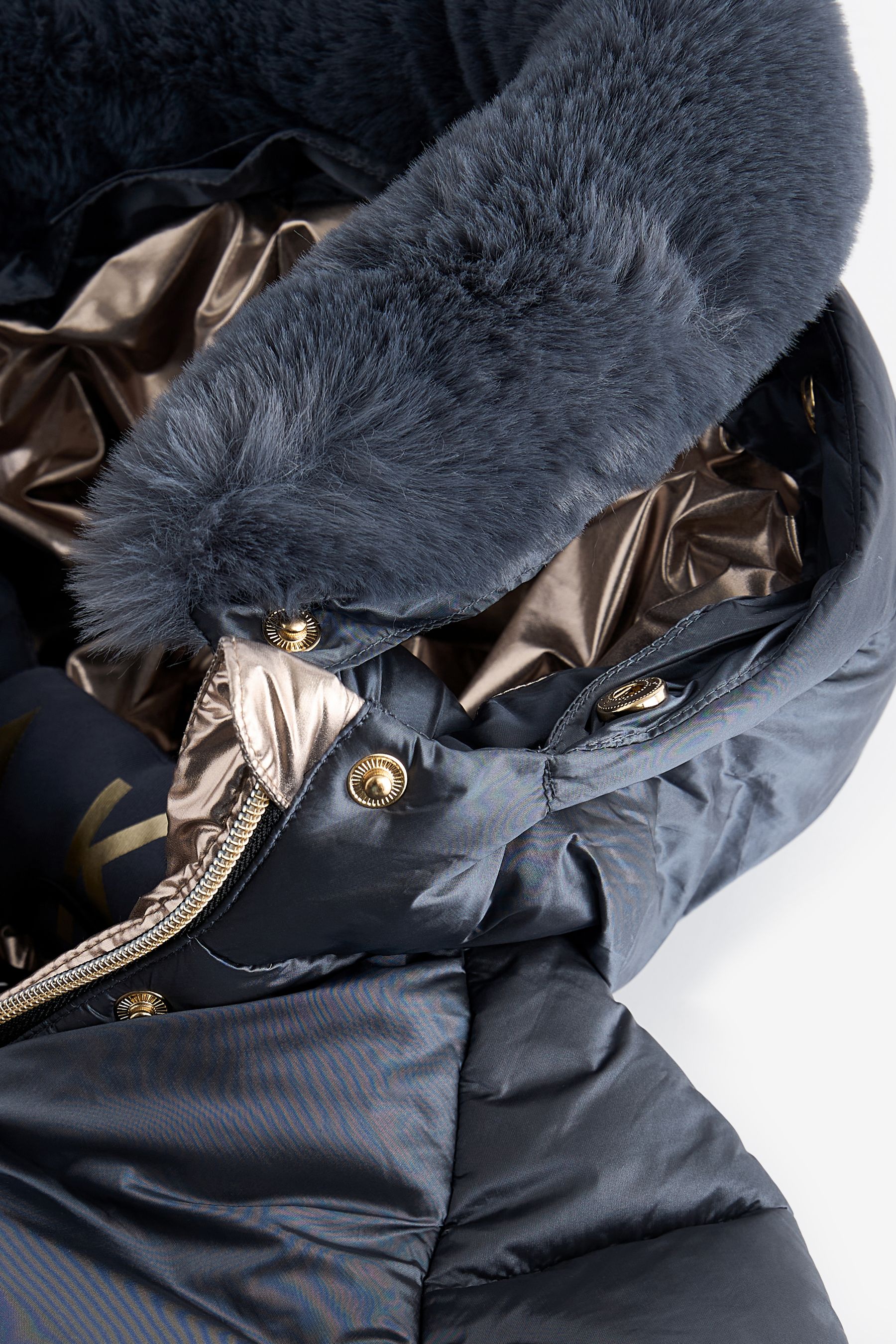 Buy Baker by Ted Baker Navy Pearl Shower Resistant Padded Coat from Next USA