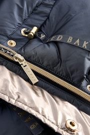 Baker by Ted Baker Navy Pearl Shower Resistant Padded Coat - Image 15 of 16