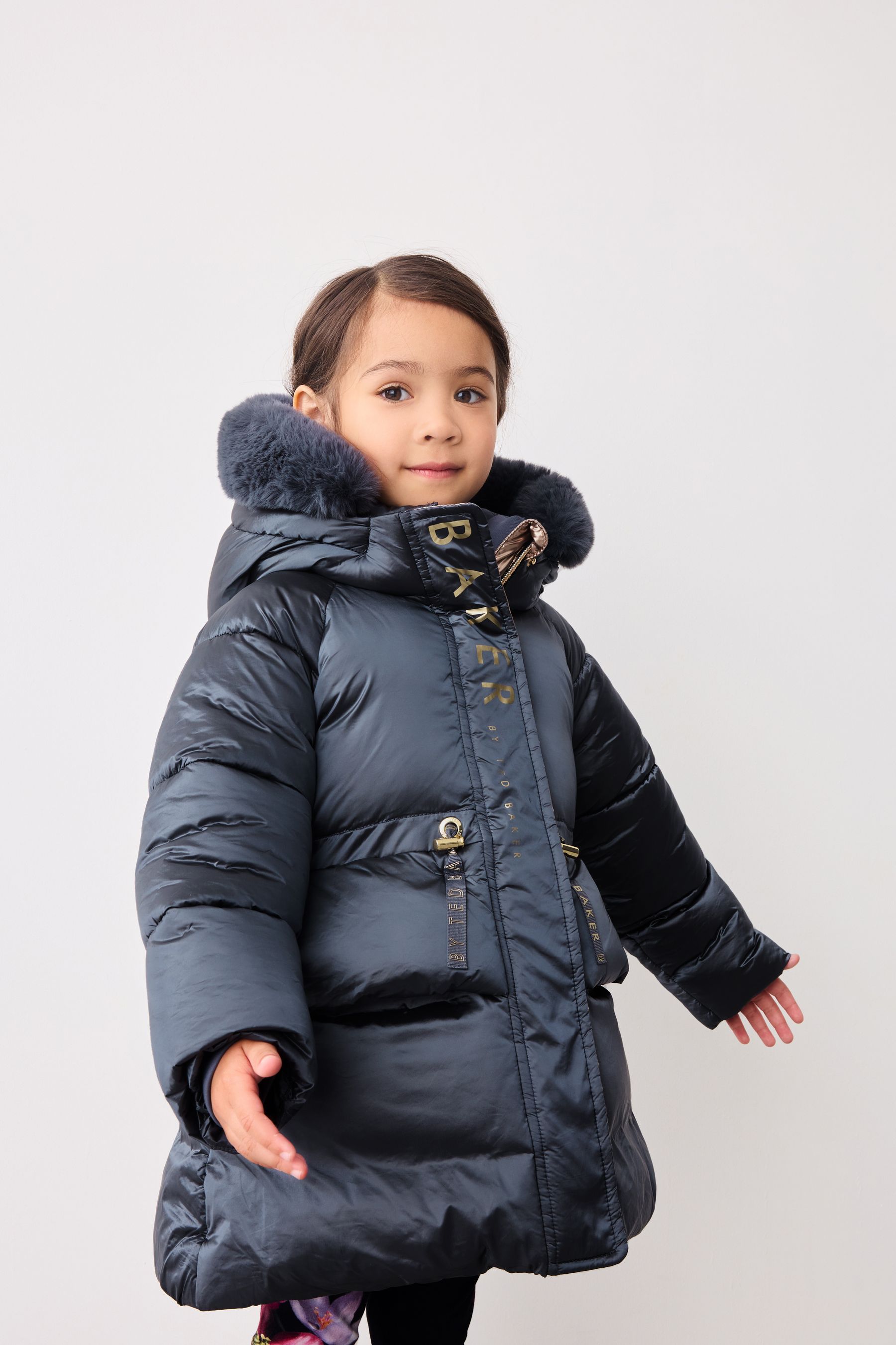 Ted baker girls navy coat top