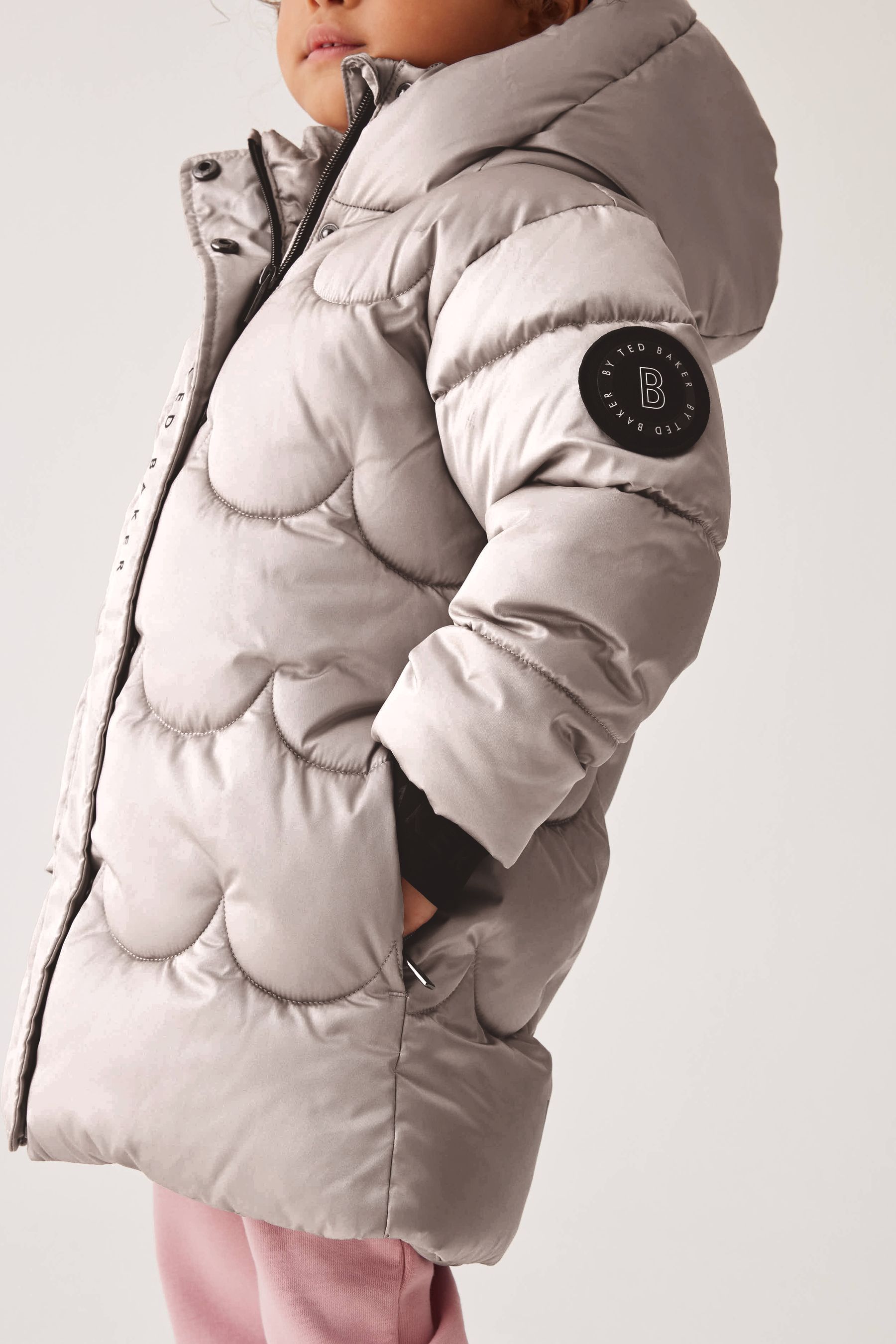 Buy Baker by Ted Baker Oyster Shower Resistant Scallop Padded Coat from the Next UK online shop