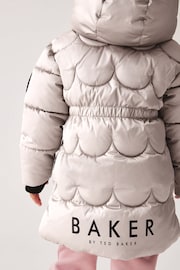 Baker by Ted Baker Oyster Shower Resistant Scallop Padded Coat - Image 6 of 17