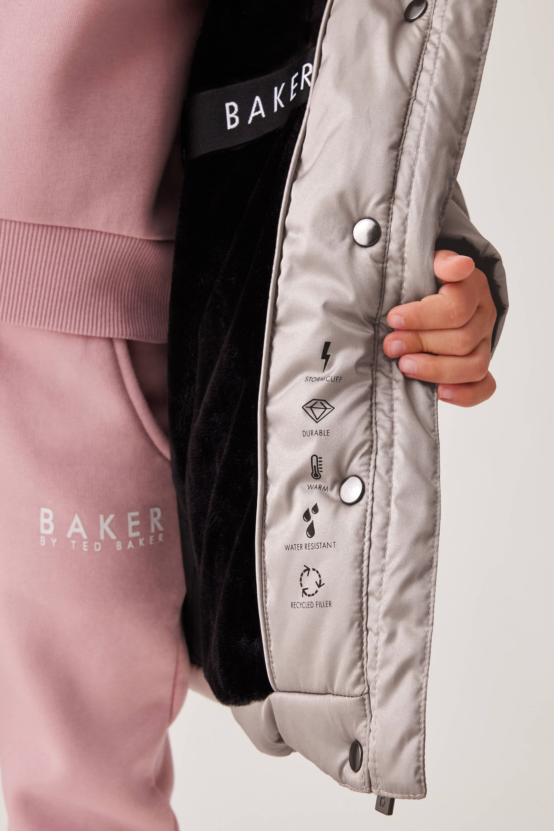 Buy Baker by Ted Baker Oyster Shower Resistant Scallop Padded Coat from Next Luxembourg