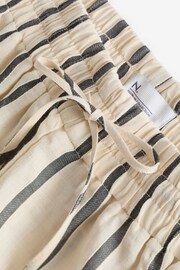 Ecru Premium Ramie Blend Stripe Boy Shorts - Image 6 of 8