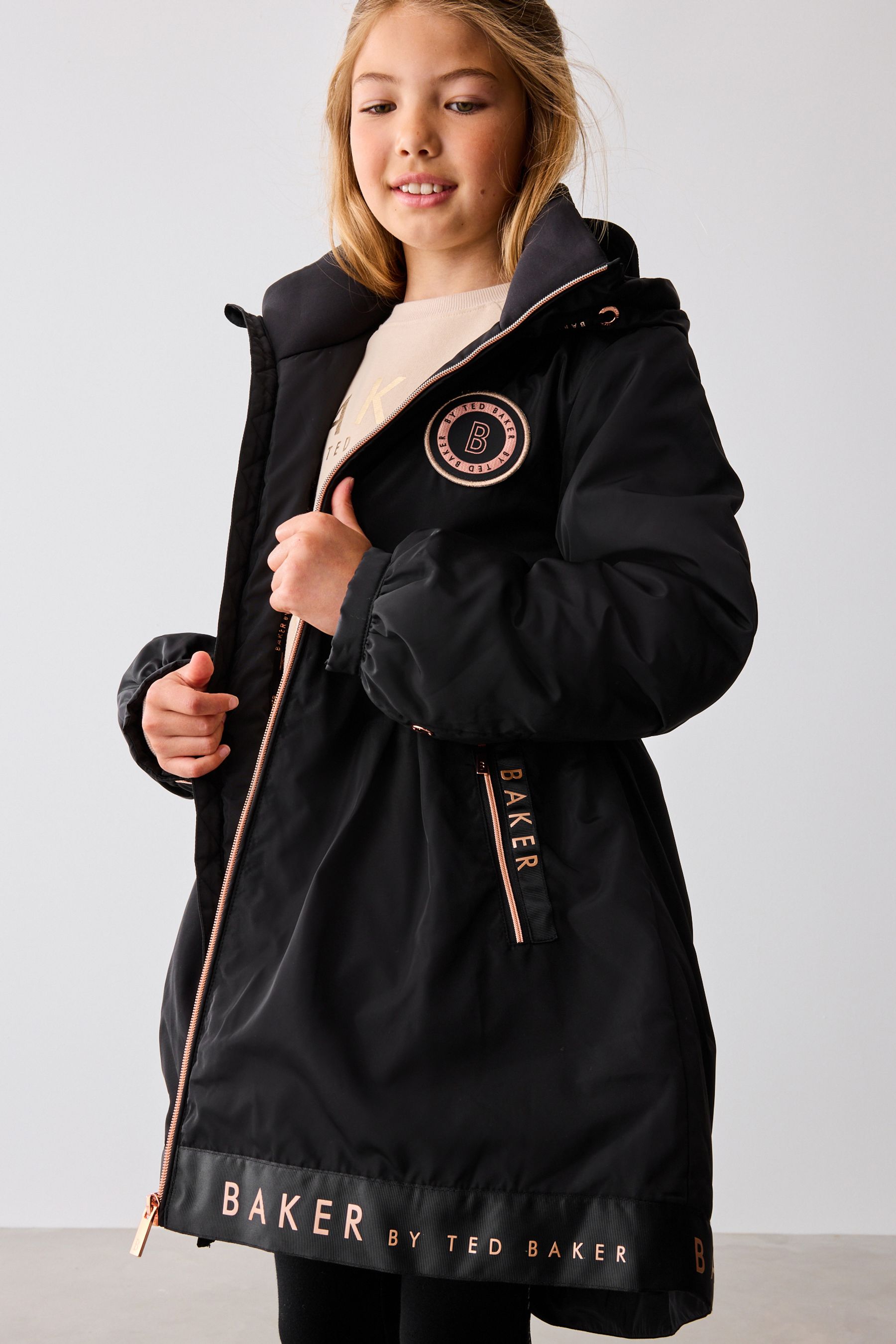 Buy Baker by Ted Baker Navy Shower Resistant Printed Raincoat from Next USA
