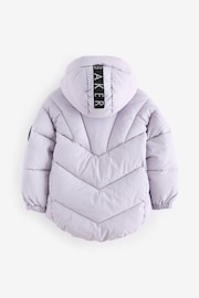 Baker by Ted Baker Lilac Purple Shower Resistant Short Padded Coat - Image 9 of 13