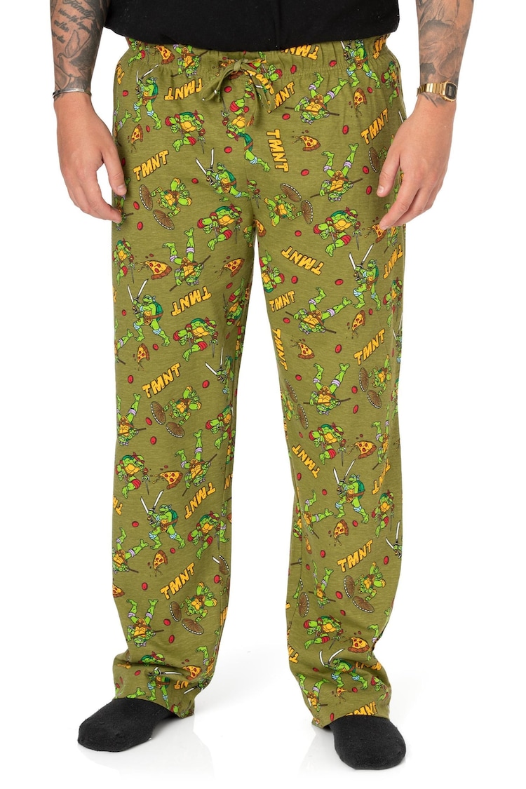 Vanilla Underground Green 100% Cotton Teenage Mutant Ninja Turtles Lounge Pants - Image 2 of 6