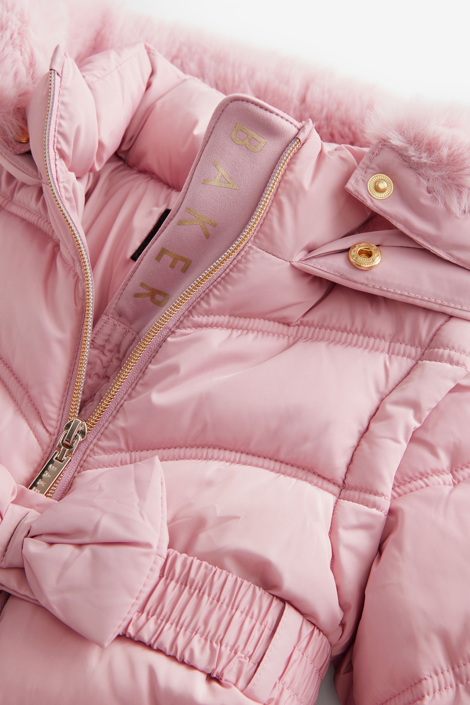 Ted baker leather jacket pink cheap