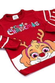 Vanilla Underground Red Paw Patrol Kids Xmas Jumper - Image 3 of 5