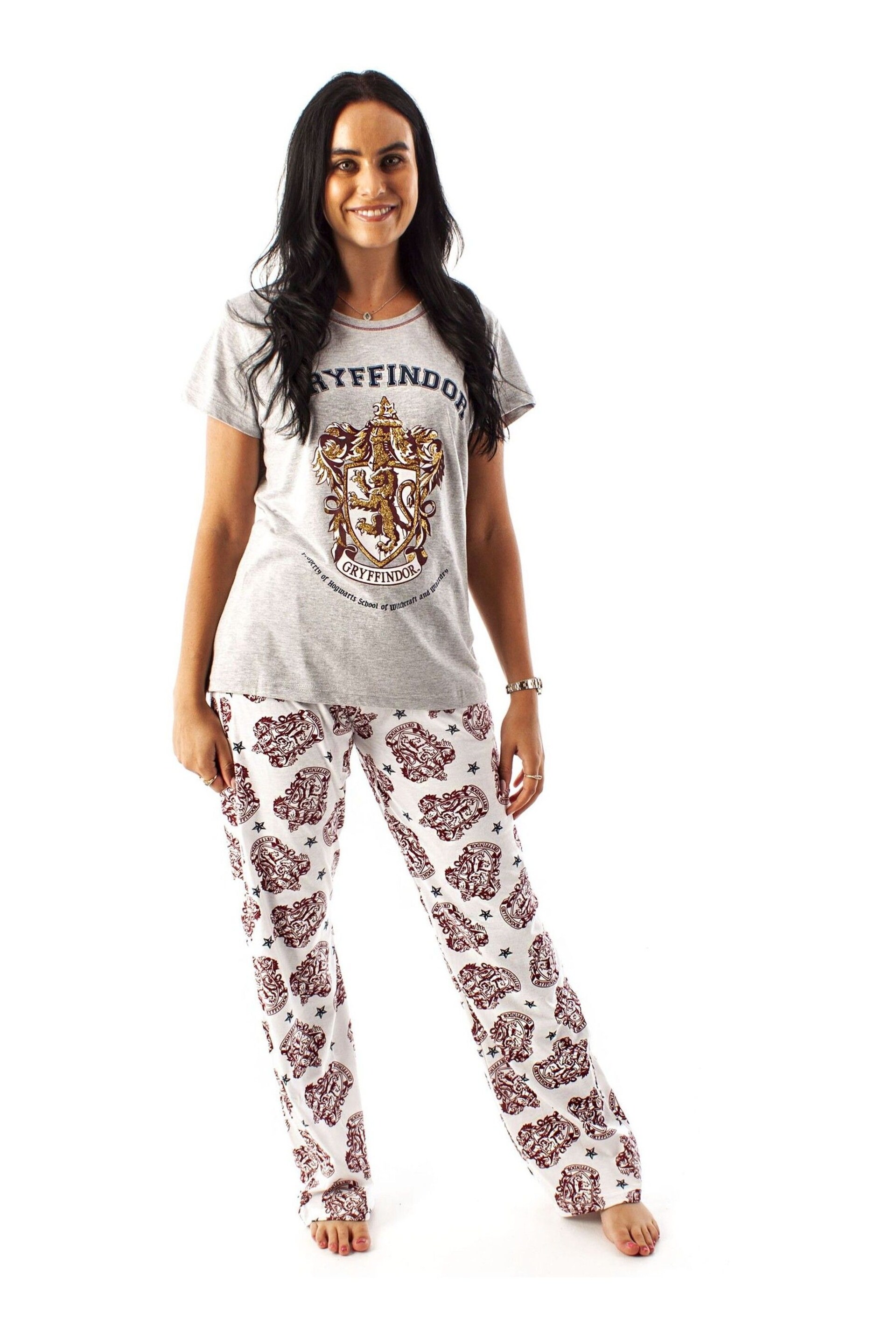 Vanilla Underground Grey Harry Potter Long Leg Pyjama Set - Image 1 of 6