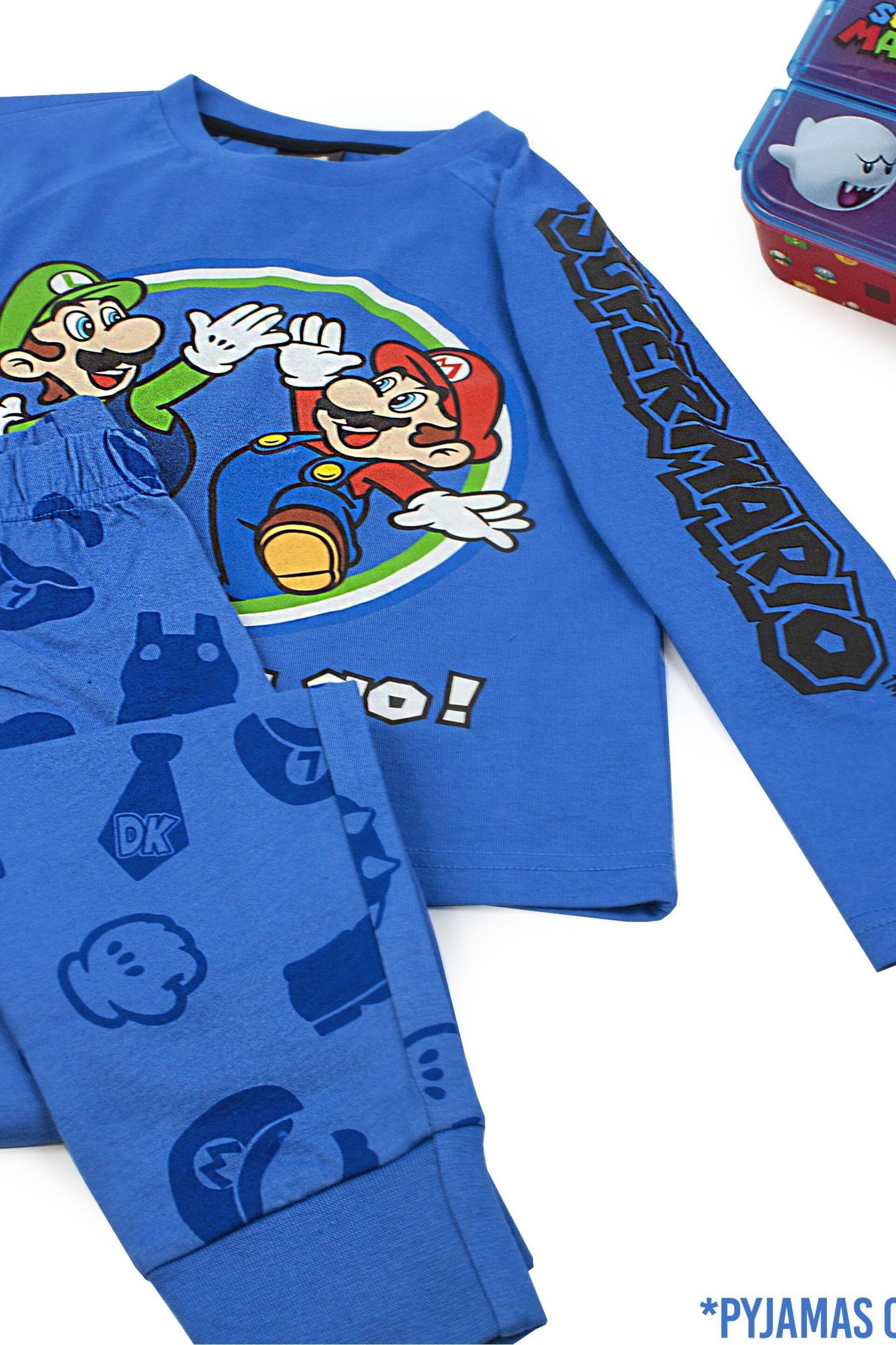 Vanilla Underground Blue Super Mario Long Leg Kids Pyjama Set - Image 2 of 6