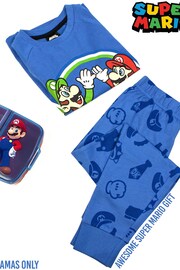 Vanilla Underground Blue Super Mario Kids Pokemon Long Leg Pyjamas Set - Image 3 of 6