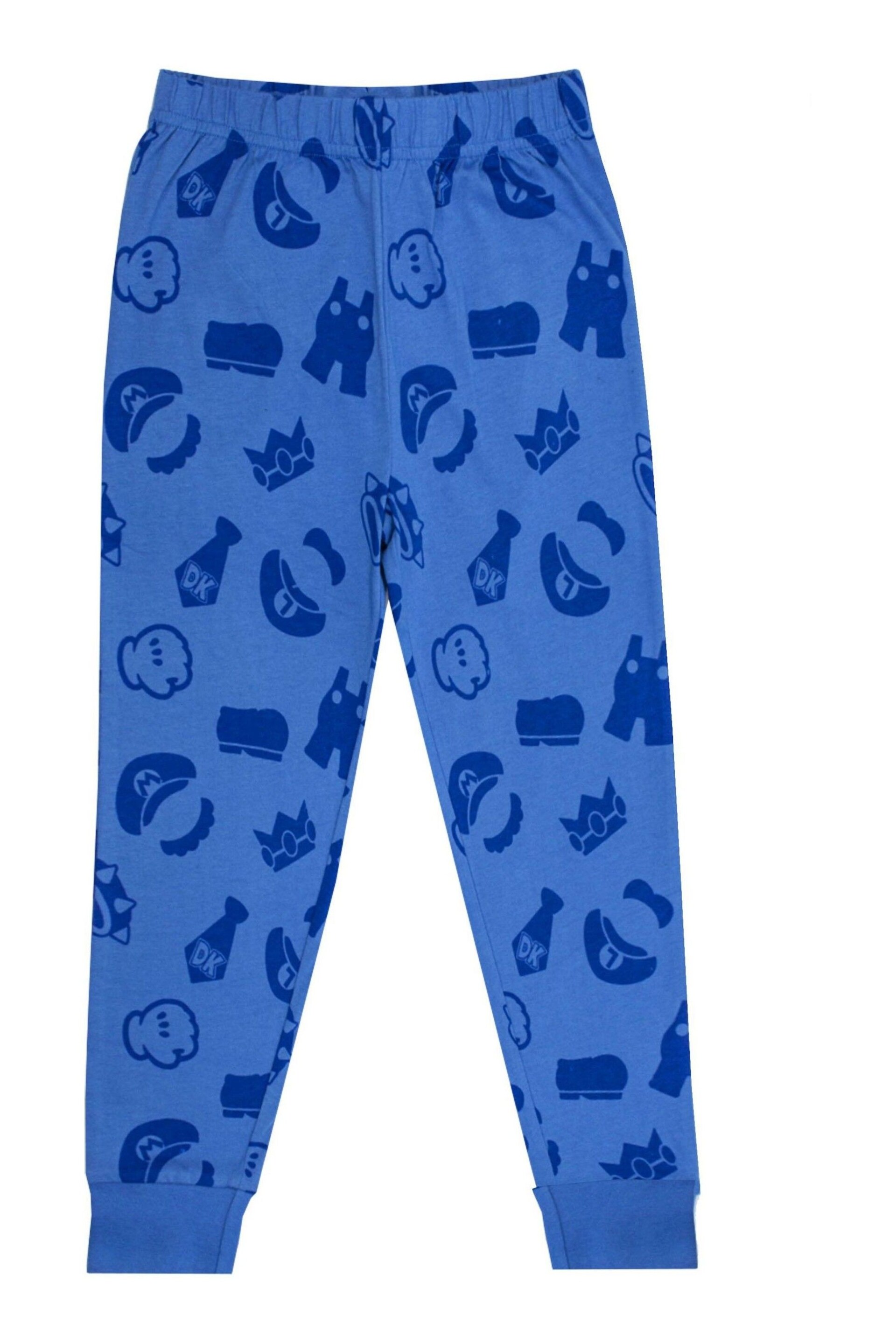 Vanilla Underground Blue Super Mario Long Leg Kids Pyjama Set - Image 4 of 6
