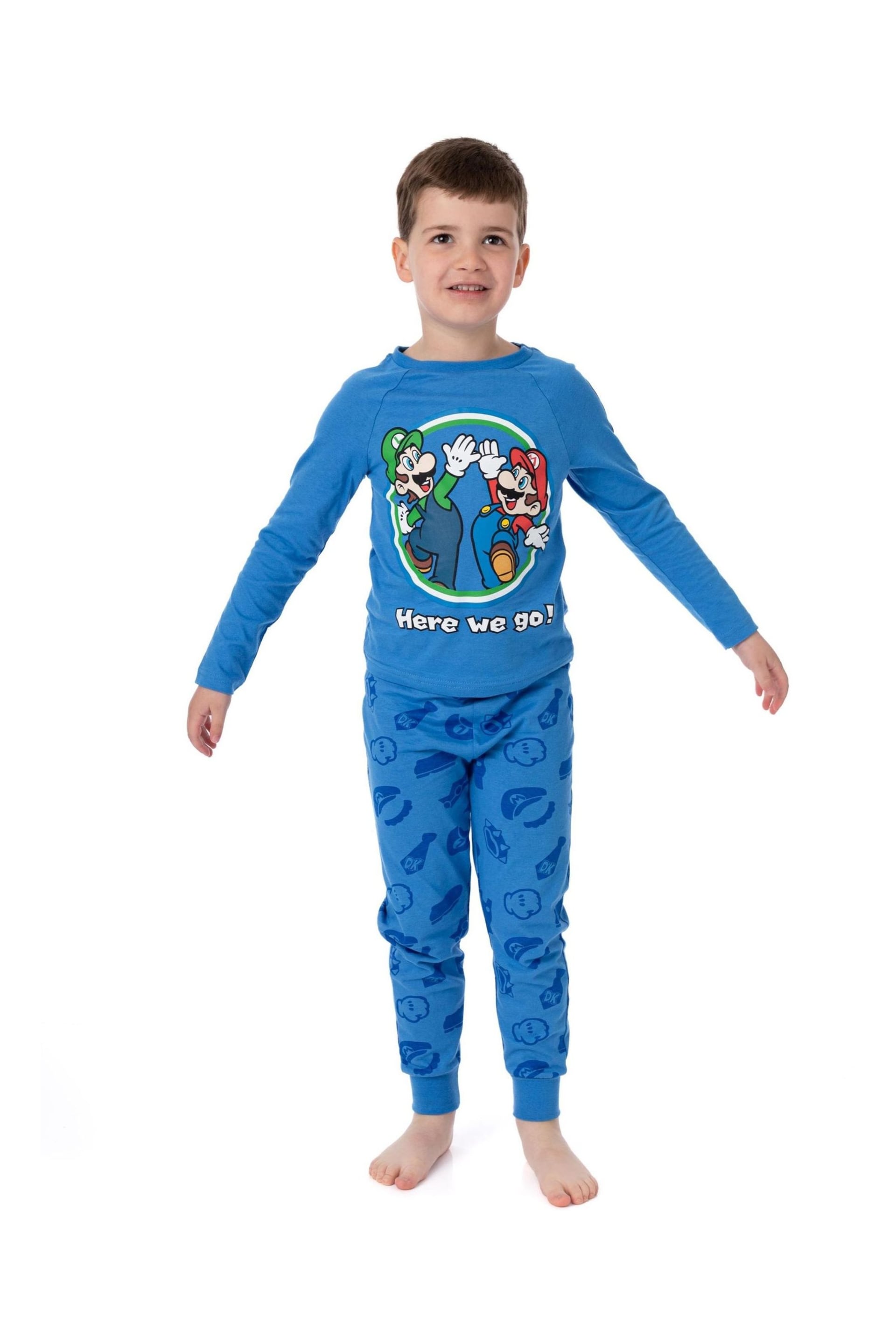 Vanilla Underground Blue Super Mario Long Leg Kids Pyjama Set - Image 6 of 6