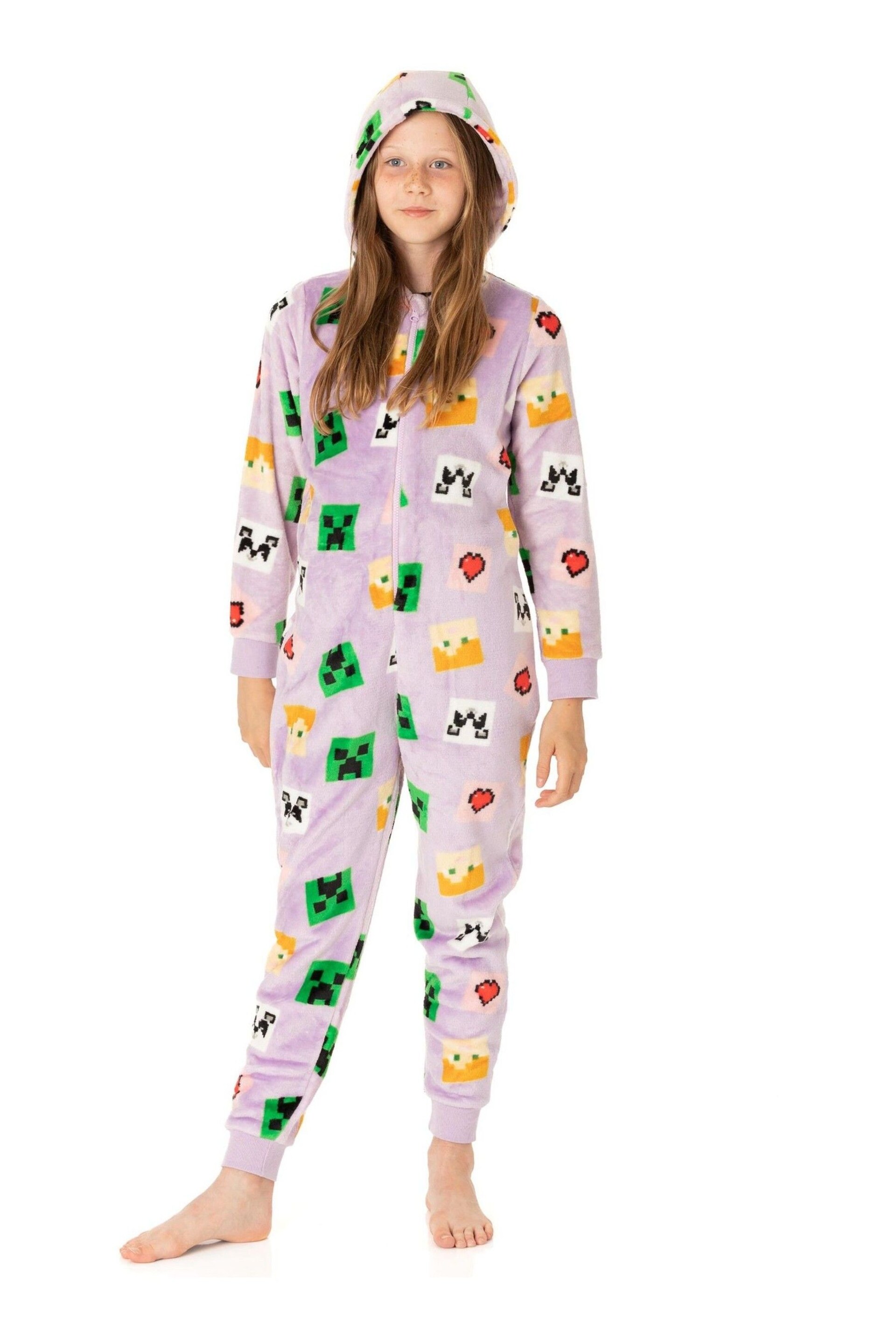 Vanilla Underground Purple Minecraft Girls Gaming Onesie - Image 1 of 6