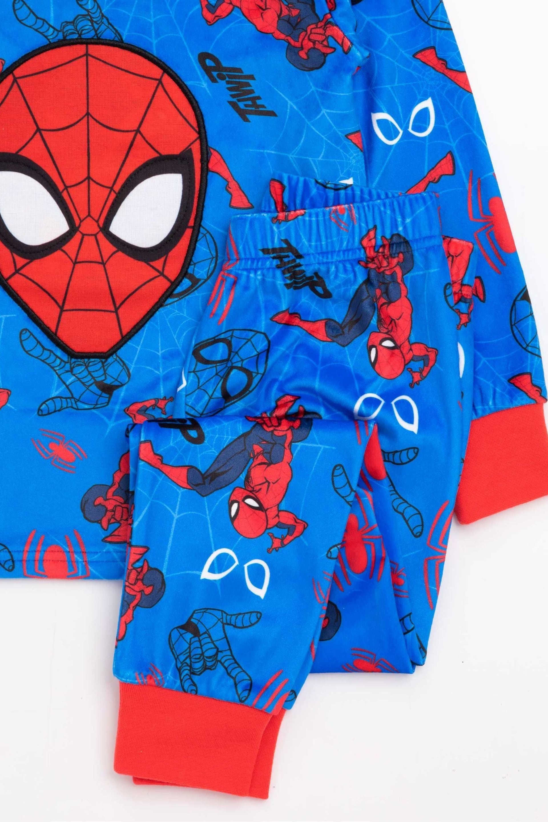 Vanilla Underground Blue Spider-Man Long Leg Kids Pyjama Set - Image 3 of 6