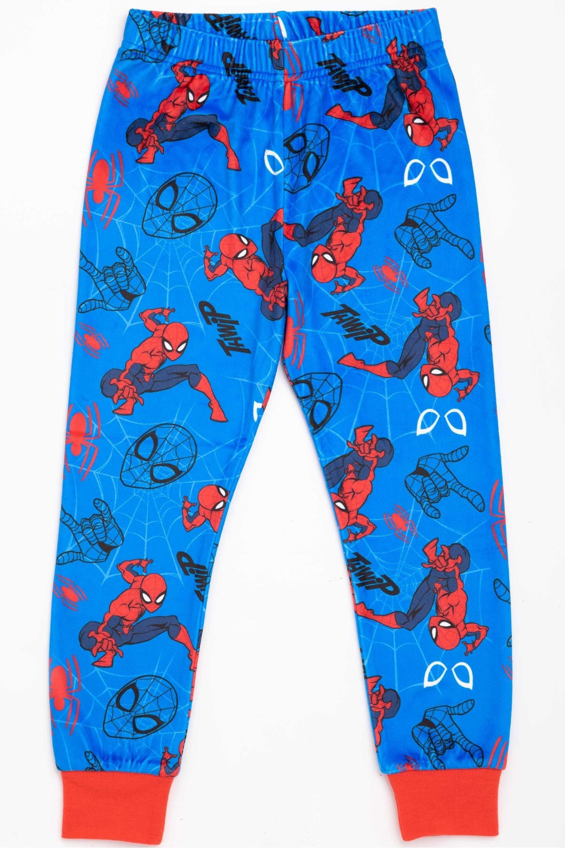 Vanilla Underground Blue Spider-Man Long Leg Kids Pyjama Set - Image 4 of 6