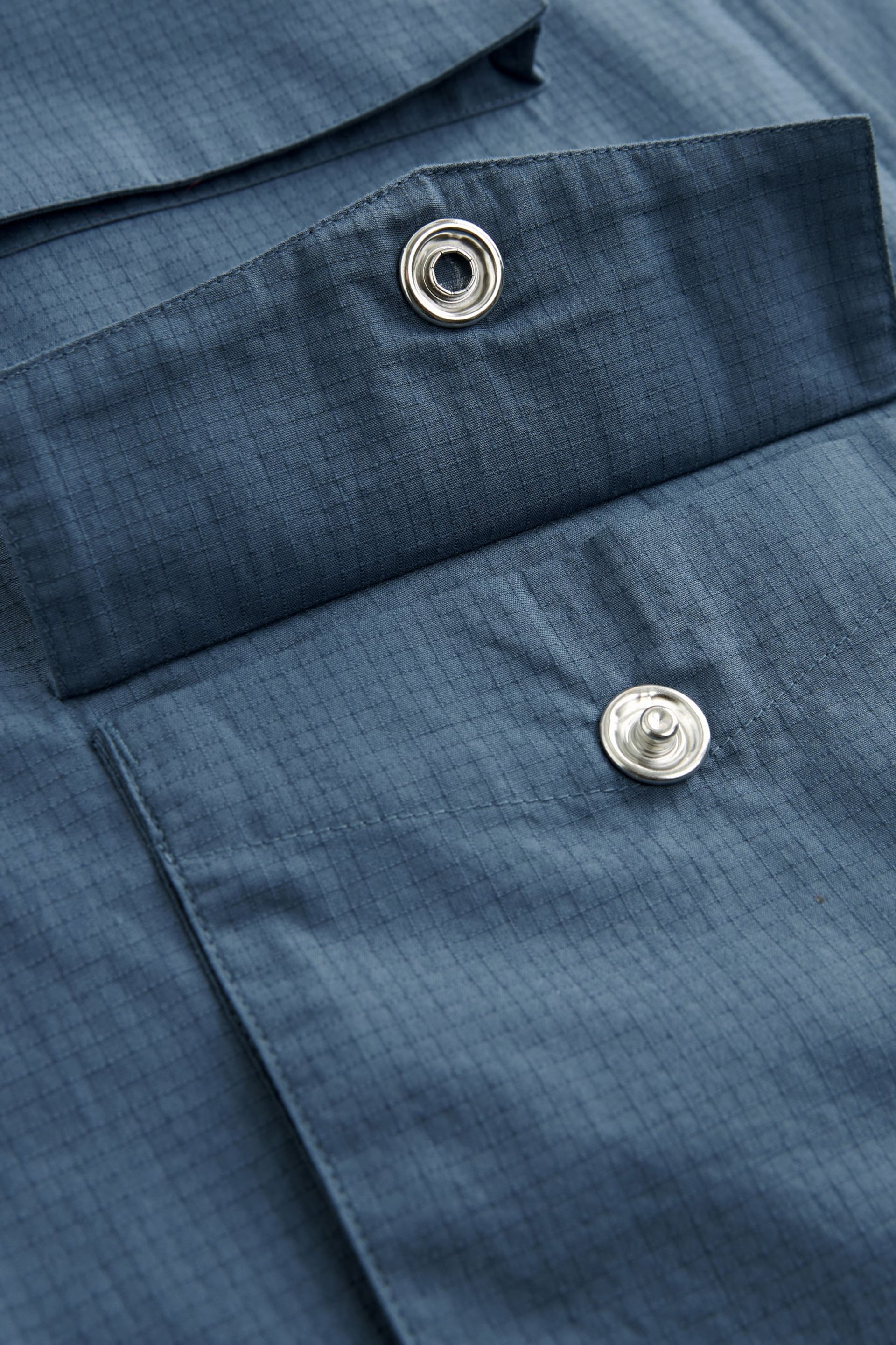 Navy Blue EDIT Zip Through Shacket Overshirt - Image 8 of 10