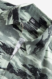 Green Camo EDIT Zip Through Shacket Overshirt - Image 9 of 11