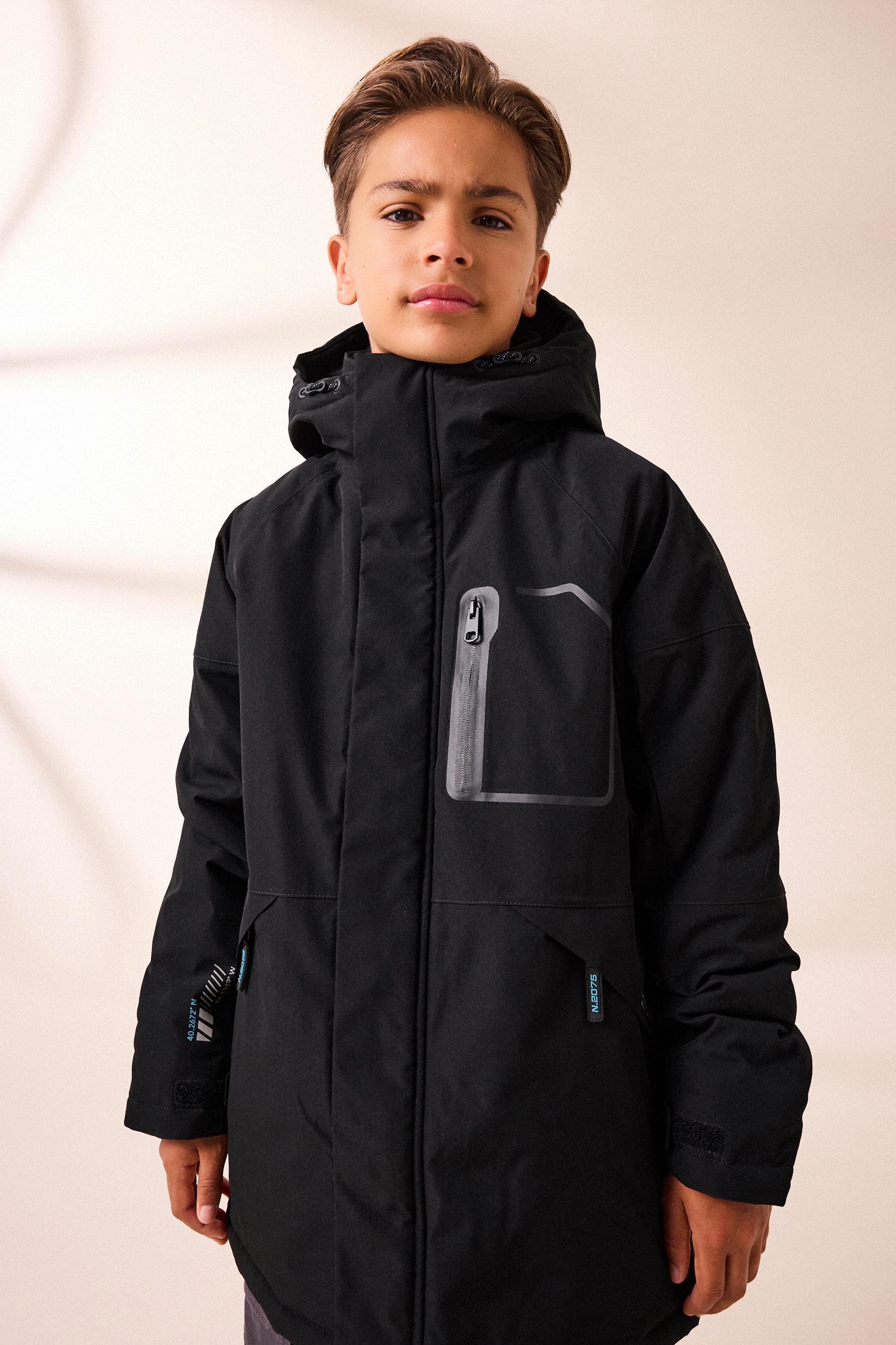 Black Heavyweight Waterproof Jacket 3 16yrs