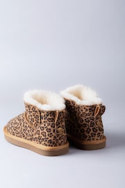 Lakeland Leather Brown Ladies Sheepskin Mini Boot Slippers - Image 4 of 6