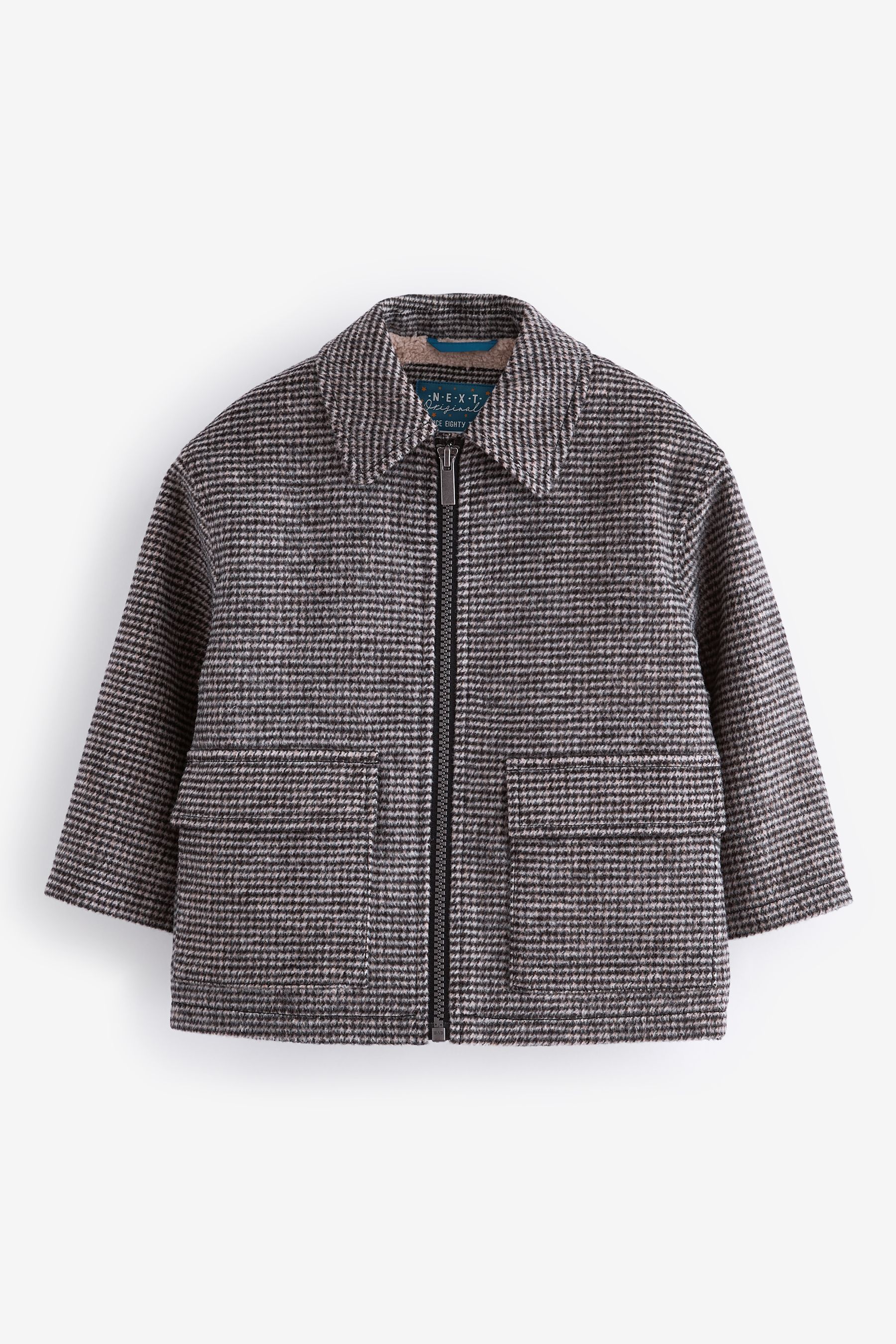 Buy Brown Check Borg Lined Jacket 3mths 7yrs from Next Austria