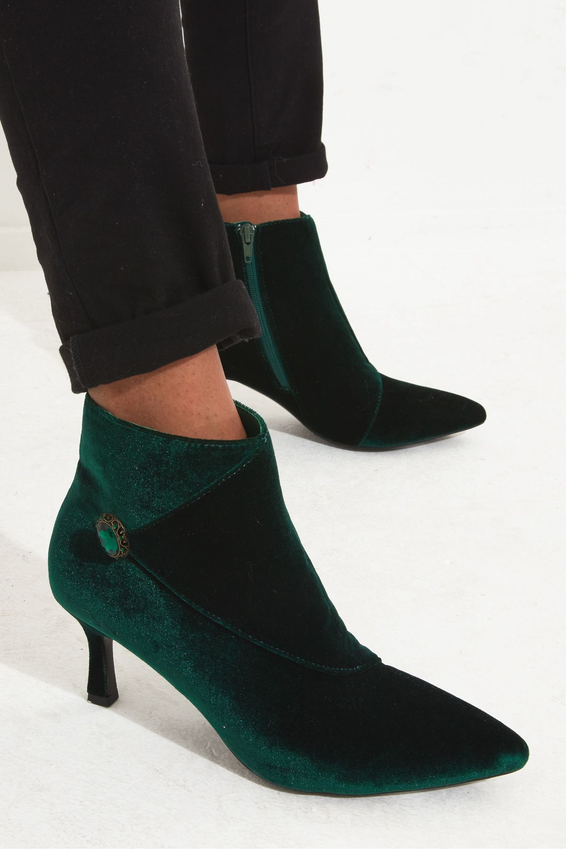Buy Joe Browns Green Glamorous Jewel Trim Boots from Next Luxembourg