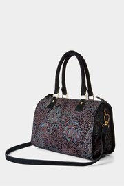 Joe Browns Black Carmen Print Suede Weekender Bag - Image 3 of 4