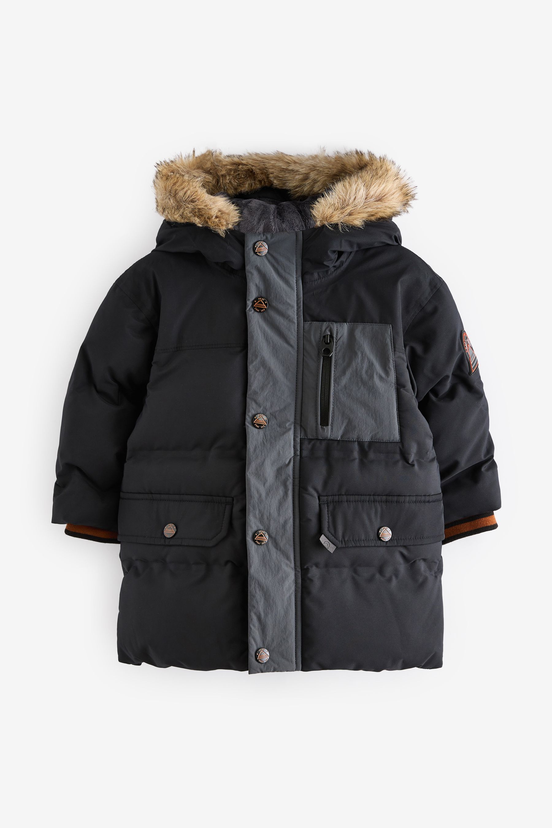 Buy Black Premium Waterproof Parka 6mths 7yrs from the Next UK online shop