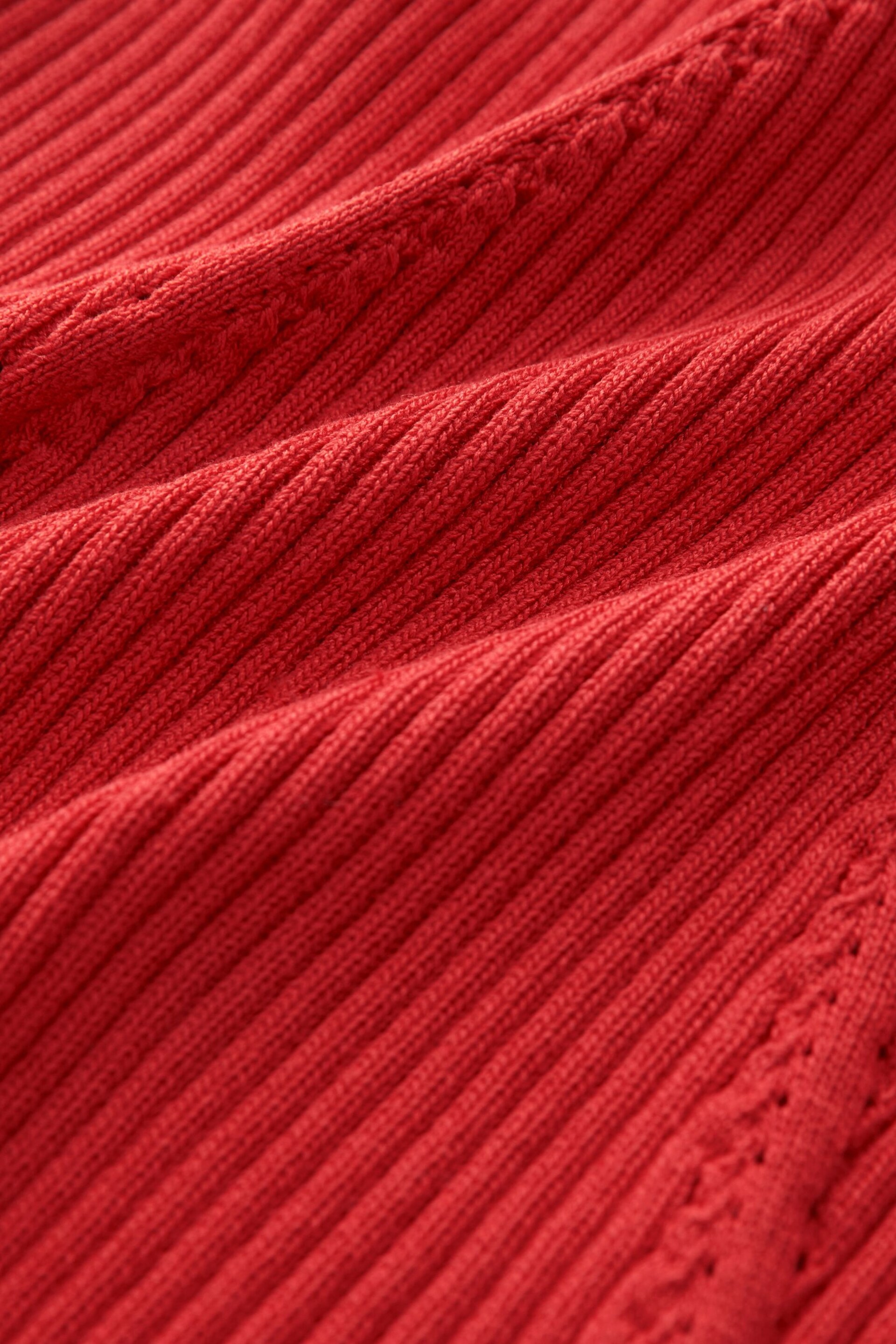 Red Sleeveless Rib Vest - Image 6 of 6