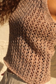 Blush Pink Knitted Sequin Tank - Image 4 of 5