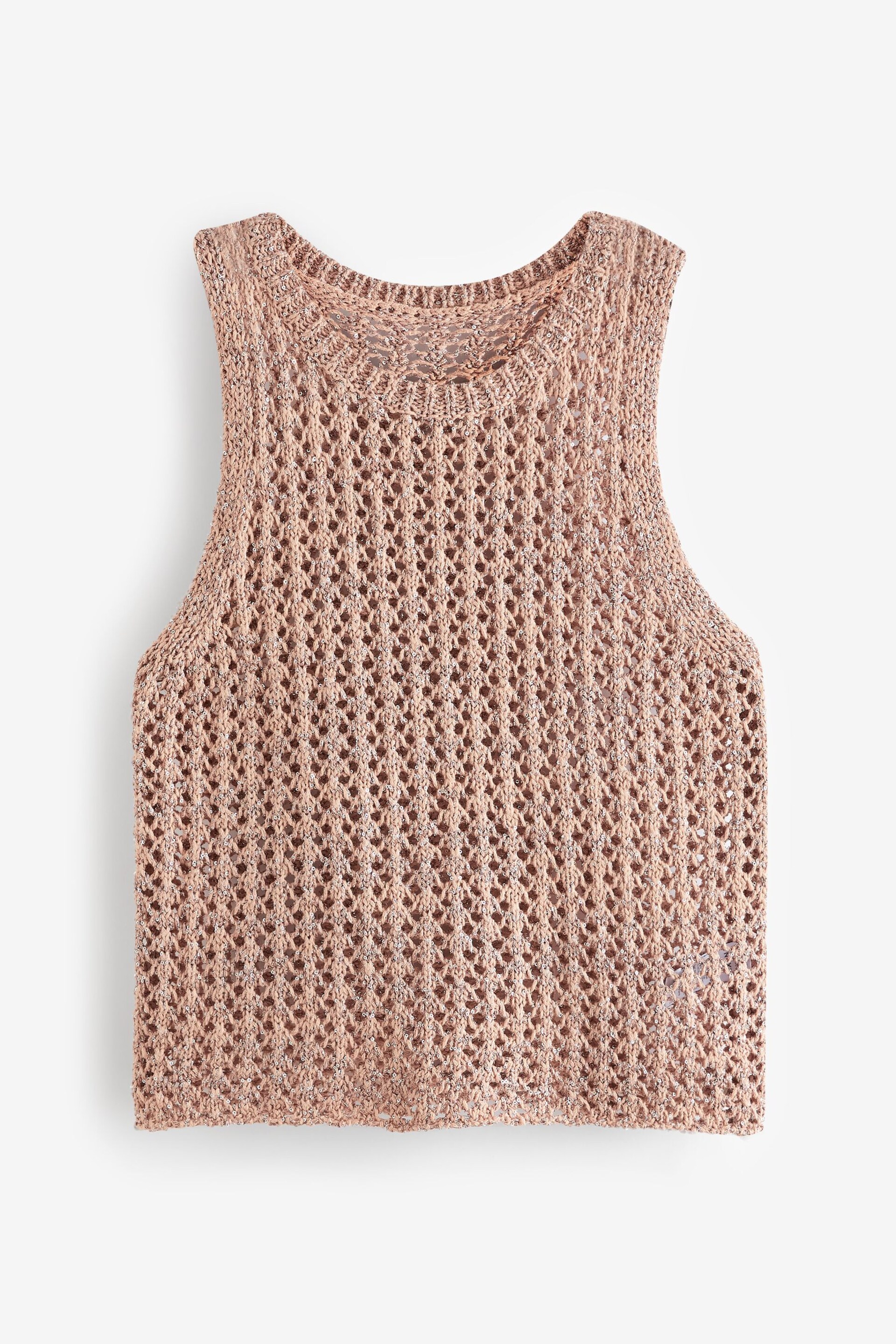 Blush Pink Knitted Sequin Tank - Image 5 of 5