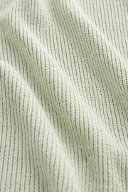 Mint Green V-Neck Linen Short Sleeve Top - Image 6 of 6
