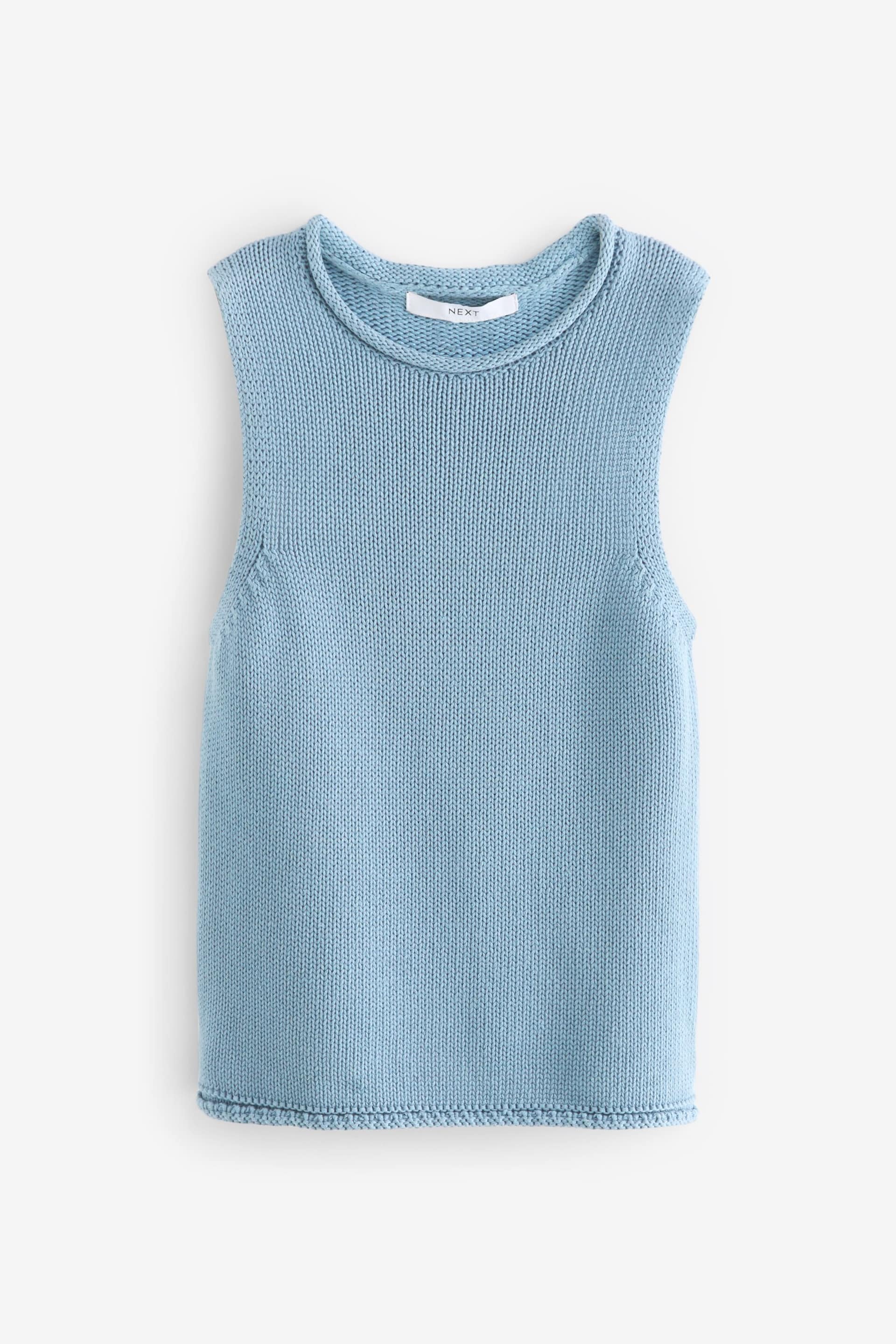 Chambray Blue Roll Edge Tank - Image 5 of 6