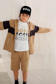 BOSS Brown Utility Cargo Pocket Shorts - Image 1 of 6