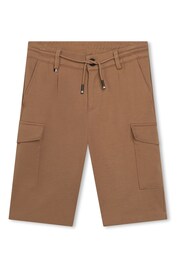 BOSS Brown Utility Cargo Pocket Shorts - Image 4 of 6